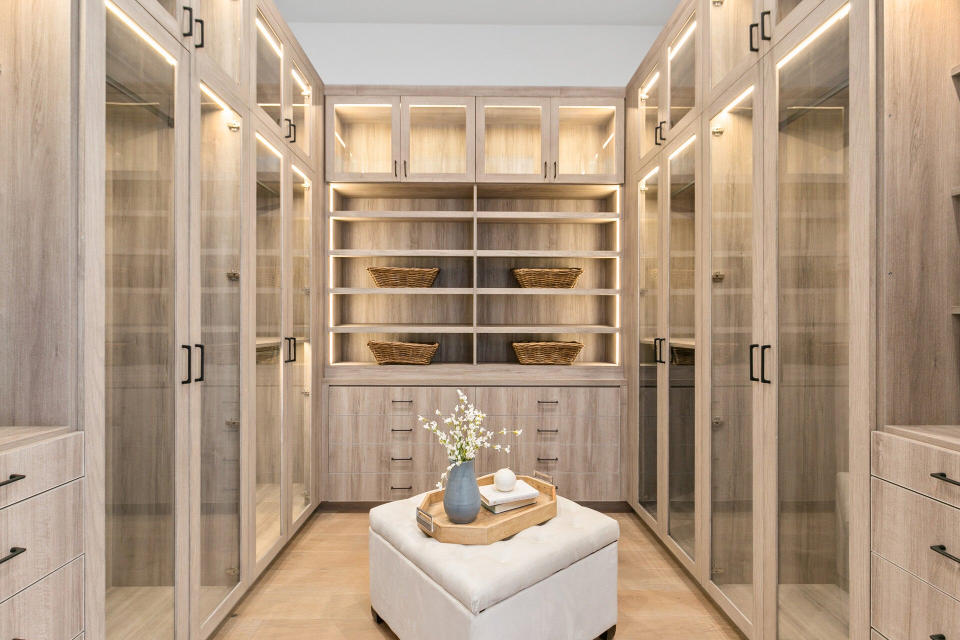 Custom closet cabinetry at 215 Lincoln Avenue